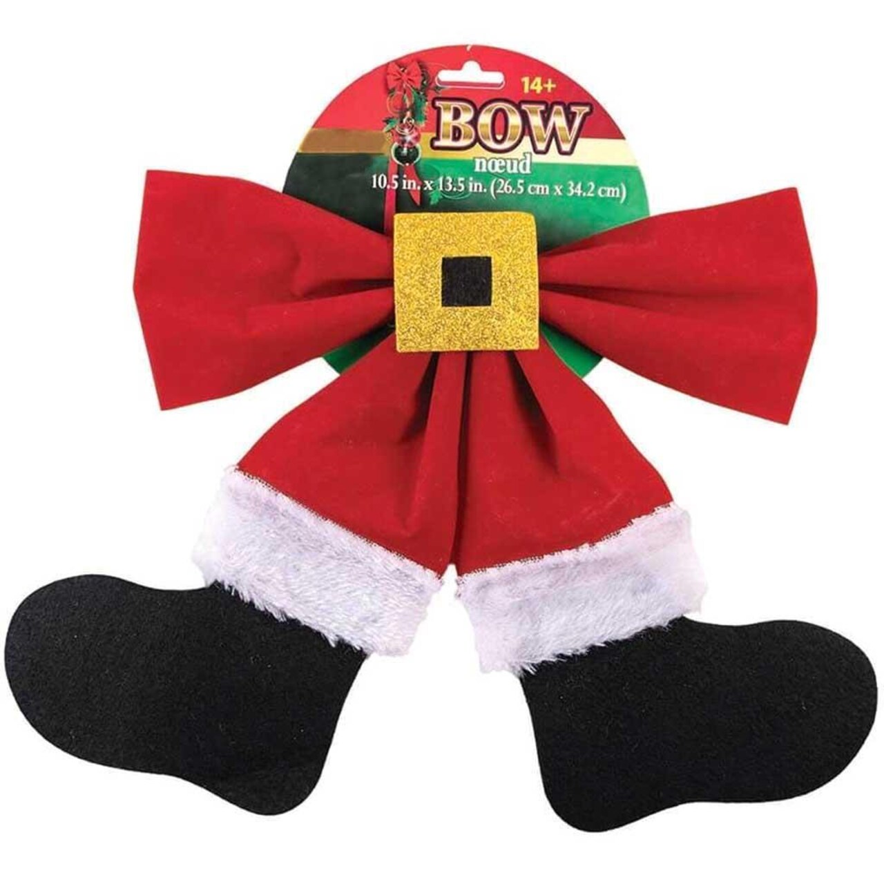 Christmas Door Decoration Santa Claus Boot Bow Fun Xmas Decor